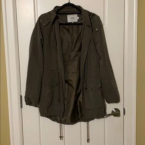 Jacket with pockets and hood.